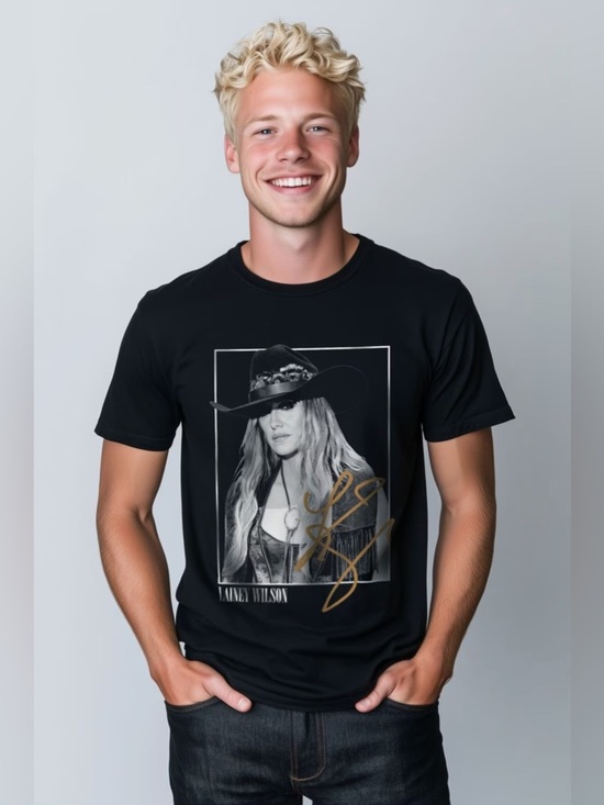 Laney Wilson Other - Unisex Official Laney Wilson Black Graphic Short Sleeve Crewneck Tee